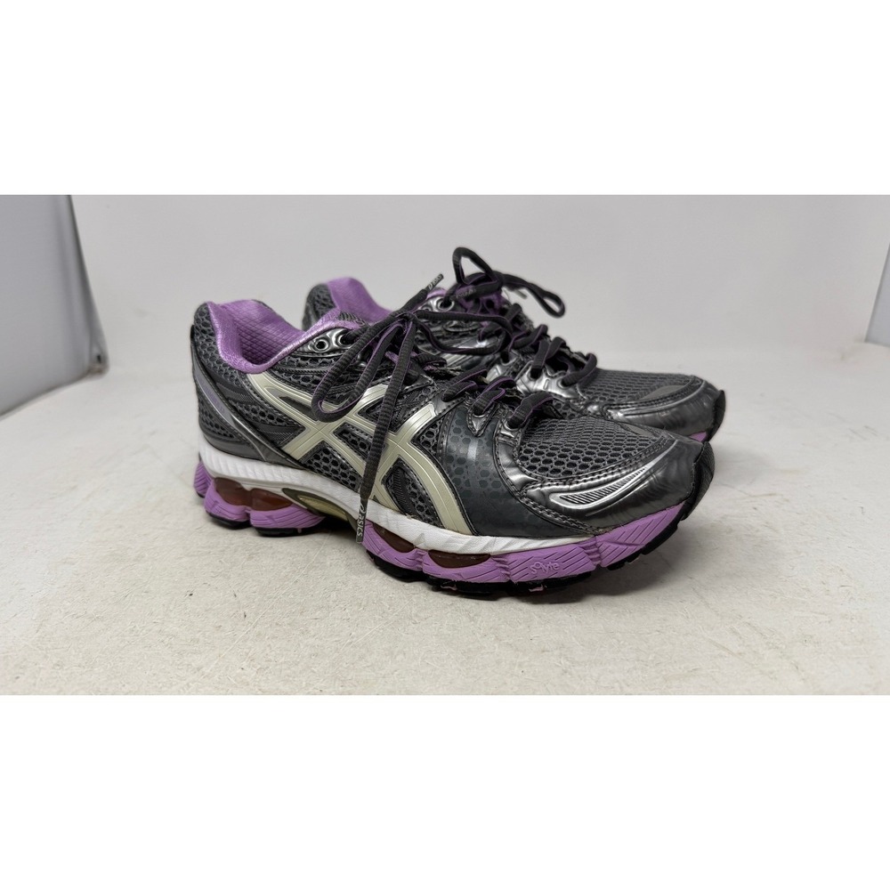 Asics Gel-Nimbus 13 Running Shoes Charcoal Grey Purple T1B5N Womens 8